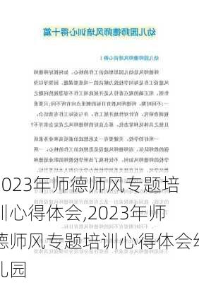 2023年师德师风专题培训心得体会,2023年师德师风专题培训心得体会幼儿园