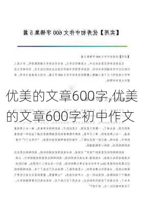 优美的文章600字,优美的文章600字初中作文