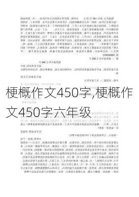 梗概作文450字,梗概作文450字六年级