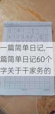 一篇简单日记,一篇简单日记60个字关于干家务的