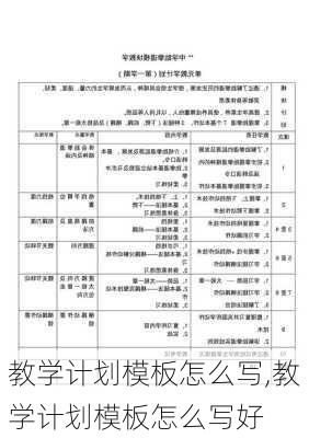 教学计划模板怎么写,教学计划模板怎么写好