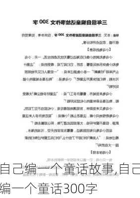 自己编一个童话故事,自己编一个童话300字