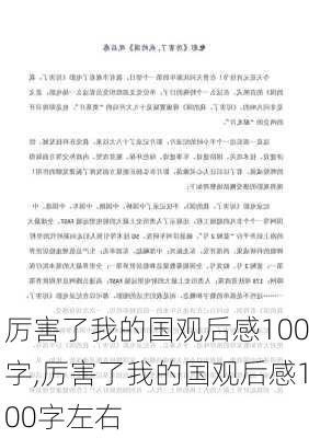 厉害了我的国观后感100字,厉害了我的国观后感100字左右