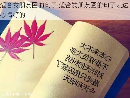 适合发朋友圈的句子,适合发朋友圈的句子表达心情好的