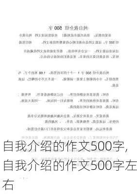 自我介绍的作文500字,自我介绍的作文500字左右