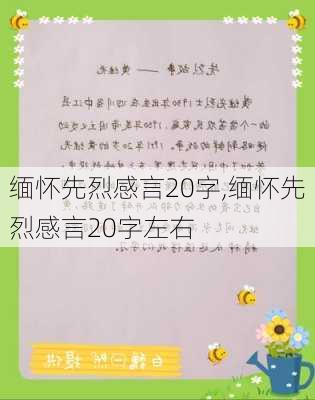 缅怀先烈感言20字,缅怀先烈感言20字左右