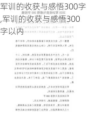 军训的收获与感悟300字,军训的收获与感悟300字以内