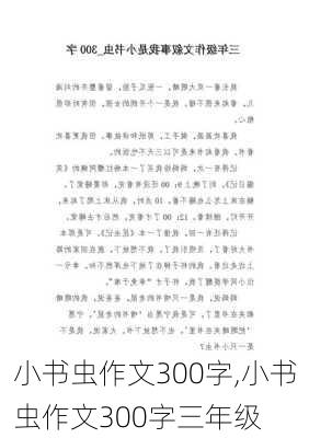 小书虫作文300字,小书虫作文300字三年级