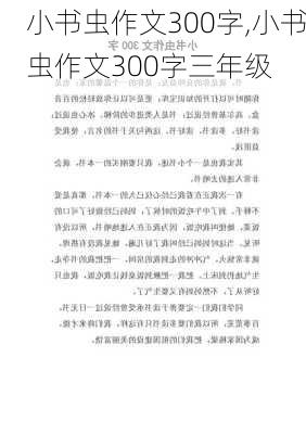 小书虫作文300字,小书虫作文300字三年级