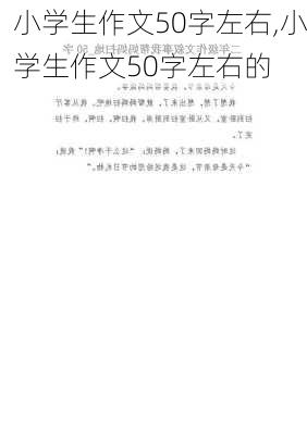 小学生作文50字左右,小学生作文50字左右的