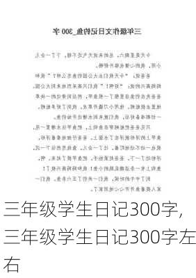 三年级学生日记300字,三年级学生日记300字左右