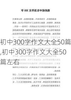 初中300字作文大全50篇,初中300字作文大全50篇左右