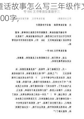 童话故事怎么写三年级作文300字,