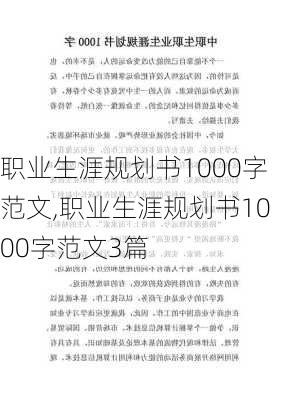 职业生涯规划书1000字范文,职业生涯规划书1000字范文3篇