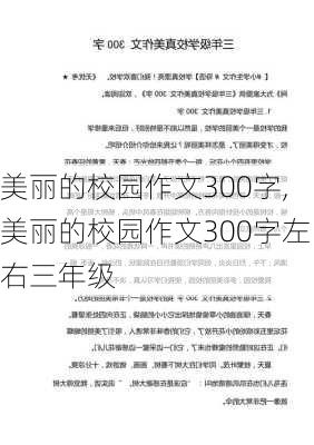 美丽的校园作文300字,美丽的校园作文300字左右三年级