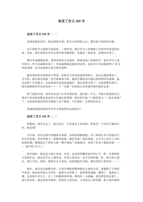 他怎么了作文500字,他怎么了作文500字左右