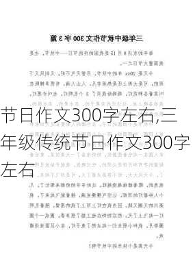 节日作文300字左右,三年级传统节日作文300字左右