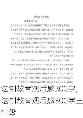 法制教育观后感300字,法制教育观后感300字三年级