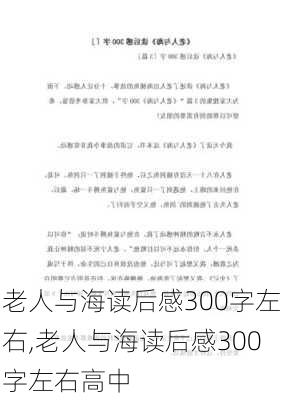 老人与海读后感300字左右,老人与海读后感300字左右高中