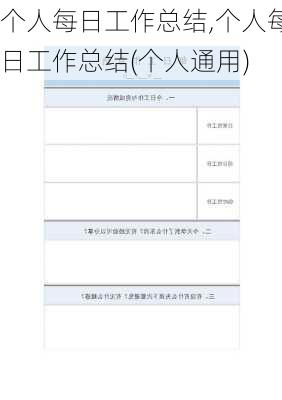 个人每日工作总结,个人每日工作总结(个人通用)