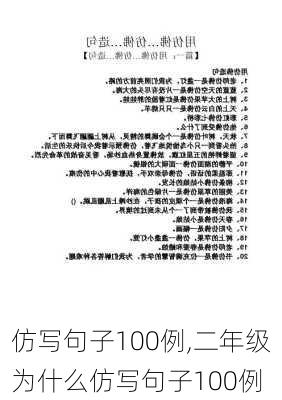 仿写句子100例,二年级为什么仿写句子100例