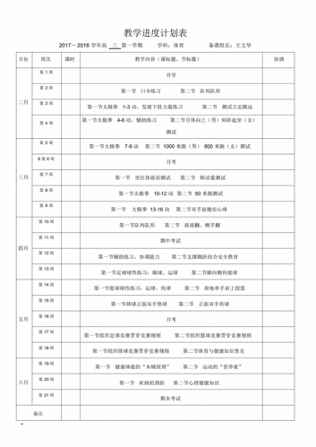 体育教学工作计划,体育教学工作计划2023