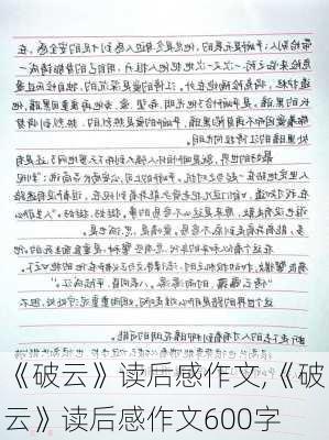 《破云》读后感作文,《破云》读后感作文600字