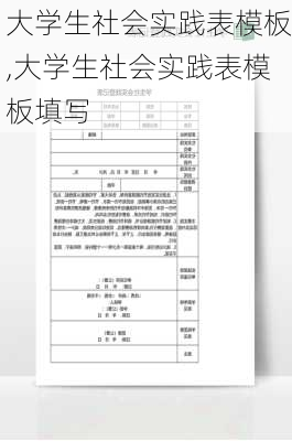 大学生社会实践表模板,大学生社会实践表模板填写