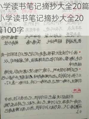 小学读书笔记摘抄大全20篇,小学读书笔记摘抄大全20篇100字