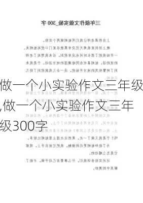 做一个小实验作文三年级,做一个小实验作文三年级300字