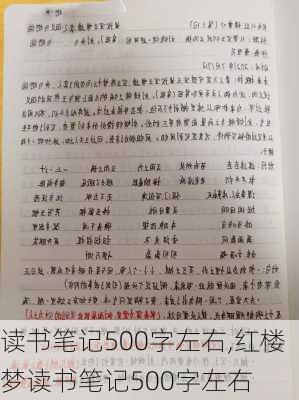 读书笔记500字左右,红楼梦读书笔记500字左右