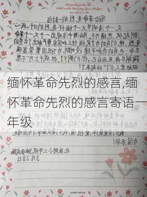 缅怀革命先烈的感言,缅怀革命先烈的感言寄语一年级