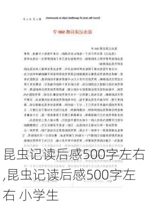 昆虫记读后感500字左右,昆虫记读后感500字左右 小学生