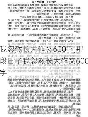 我忽然长大作文600字,那段日子我忽然长大作文600字