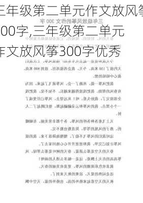 三年级第二单元作文放风筝300字,三年级第二单元作文放风筝300字优秀