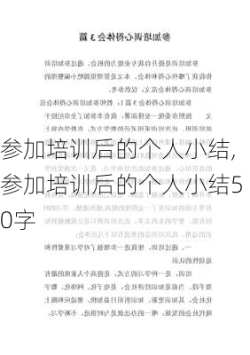 参加培训后的个人小结,参加培训后的个人小结50字