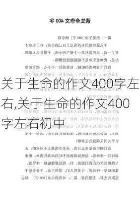 关于生命的作文400字左右,关于生命的作文400字左右初中