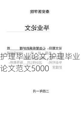 护理毕业论文,护理毕业论文范文5000