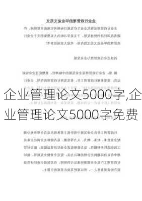 企业管理论文5000字,企业管理论文5000字免费