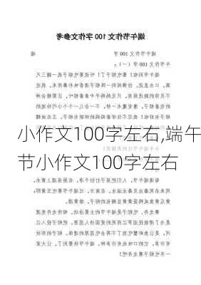 小作文100字左右,端午节小作文100字左右