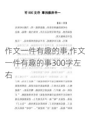 作文一件有趣的事,作文一件有趣的事300字左右