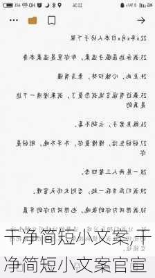 干净简短小文案,干净简短小文案官宣