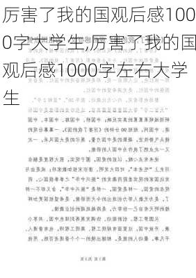 厉害了我的国观后感1000字大学生,厉害了我的国观后感1000字左右大学生