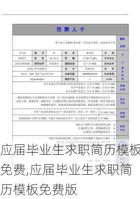 应届毕业生求职简历模板免费,应届毕业生求职简历模板免费版