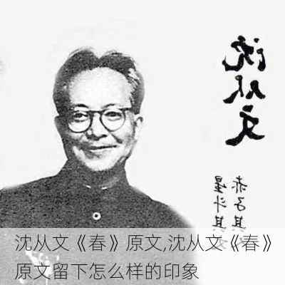 沈从文《春》原文,沈从文《春》原文留下怎么样的印象