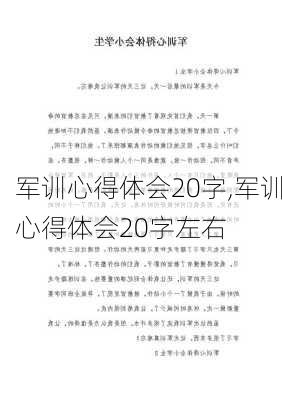 军训心得体会20字,军训心得体会20字左右