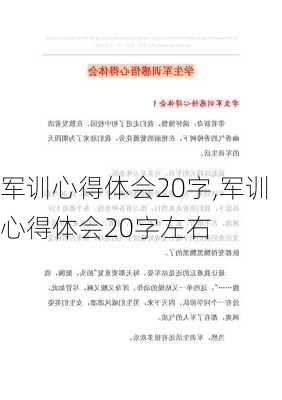 军训心得体会20字,军训心得体会20字左右