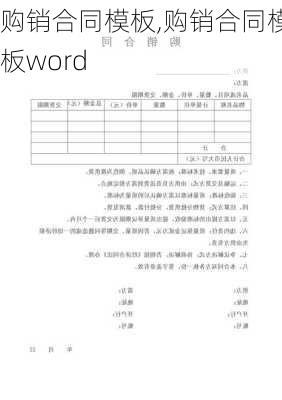 购销合同模板,购销合同模板word