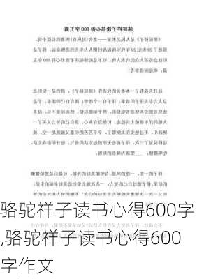 骆驼祥子读书心得600字,骆驼祥子读书心得600字作文