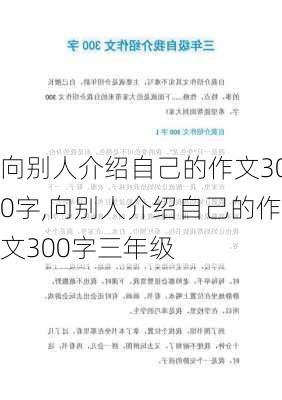 向别人介绍自己的作文300字,向别人介绍自己的作文300字三年级